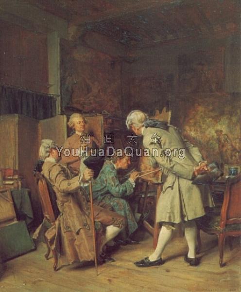 The Lovers of Painting - 让·路易·欧内斯特·梅索尼尔